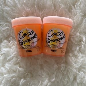 New Victoria’s Secret PINK Coco Pineapple Glow Boosting Body Scrubs